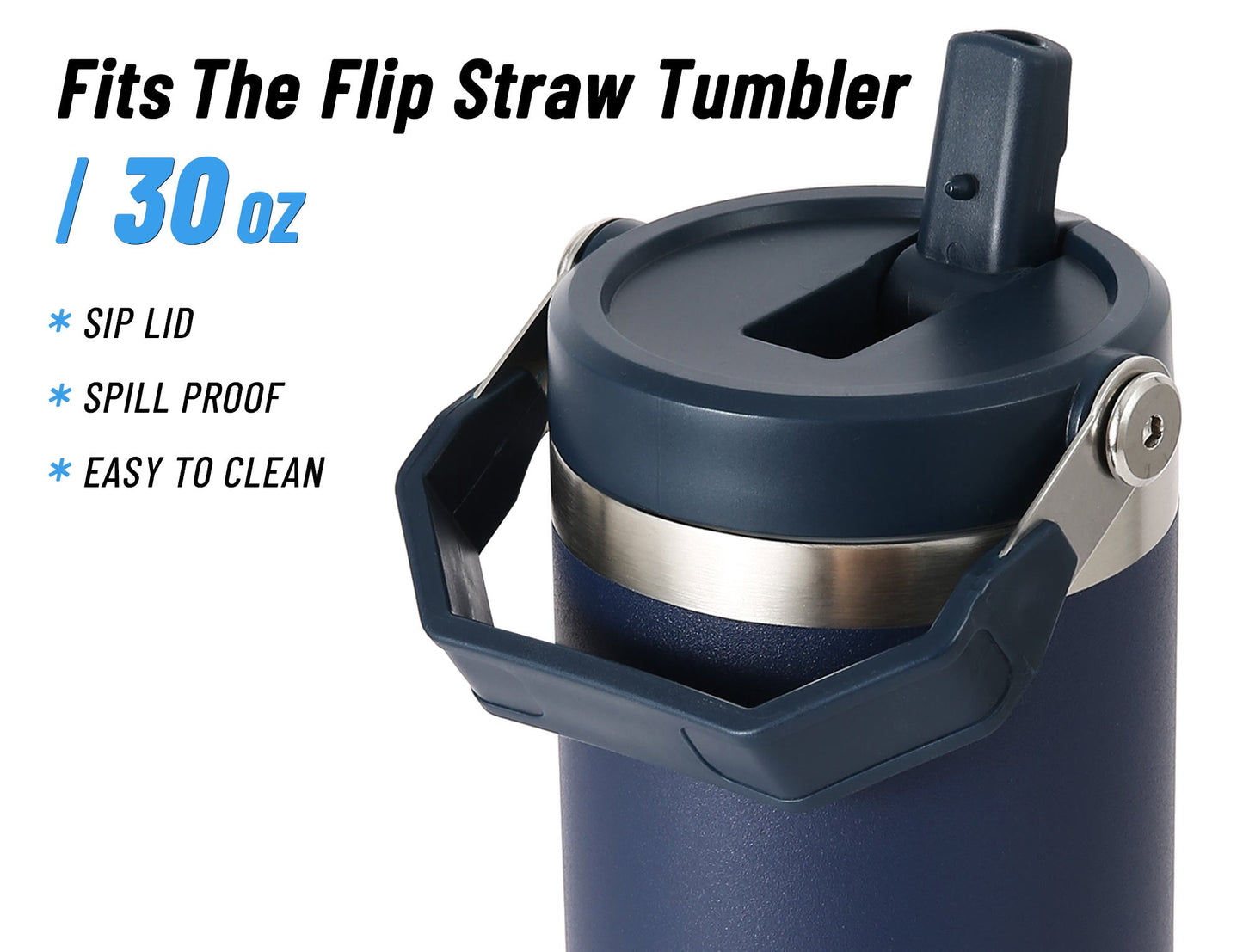 Replacement Flip Lid for 20oz 30 oz 50oz Flip Straw Tumbler