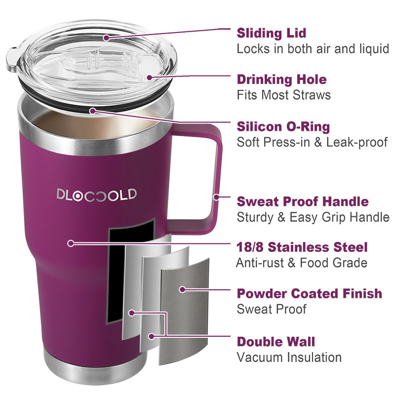 Slid Lid (3PACK) for 12oz 20oz 30oz Mug Tumbler