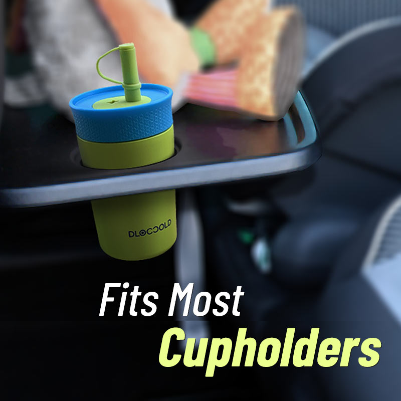 DLOCCOLD Kids Insulation Stainless Steel Tumbler with Spill Resistant Flexible Straw