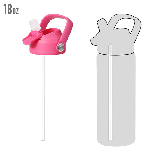 Replacement Lid with Straw and Handle for DLOCCOLD 18oz & 24oz Kids Water Bottle