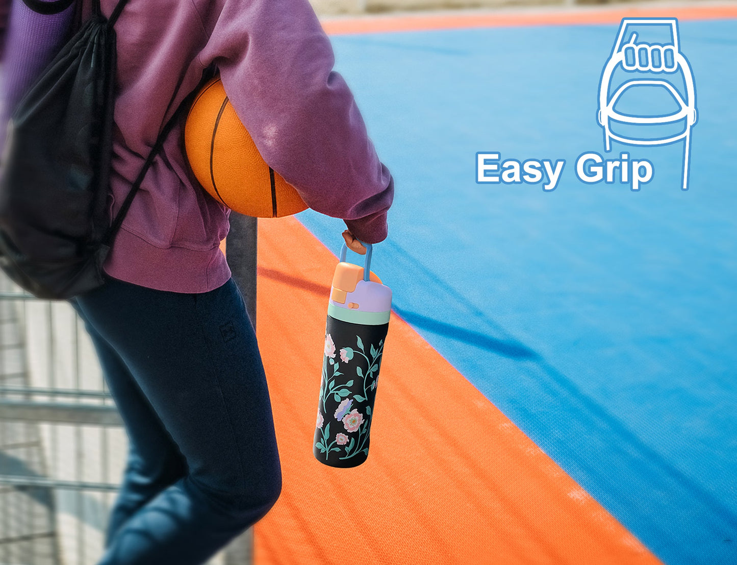 DLOCCOLD Insulated Stainless Steel Water Bottle, Leak-Proof Thermos | 24 OZ