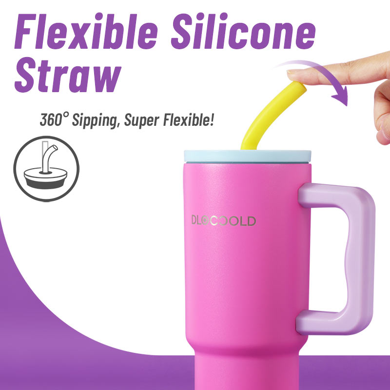 Replacement Silicone Straw Lid for Kids 24 OZ Tumbler